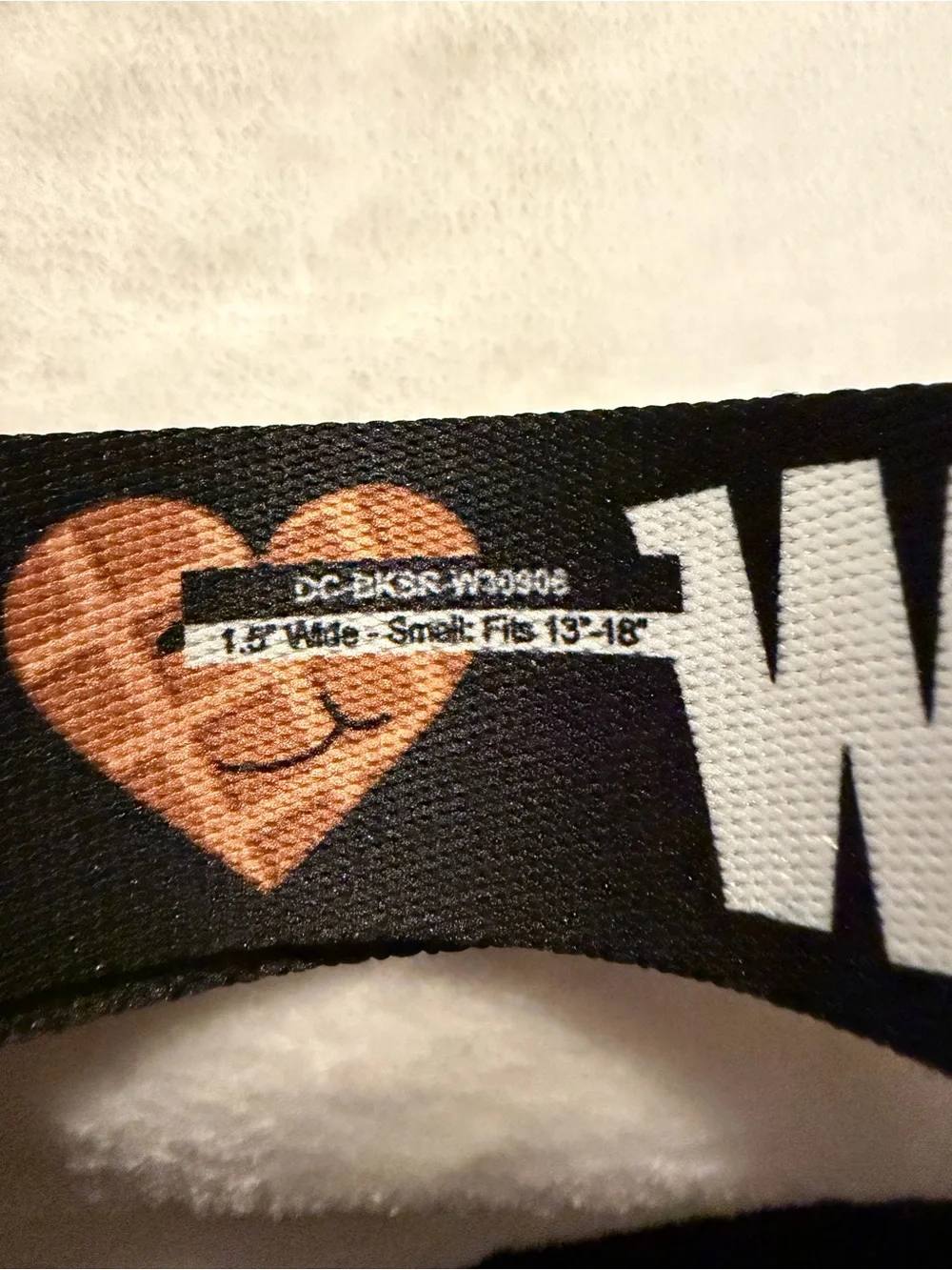 Buckle-Down  I Heart Waffles Collar 1.5